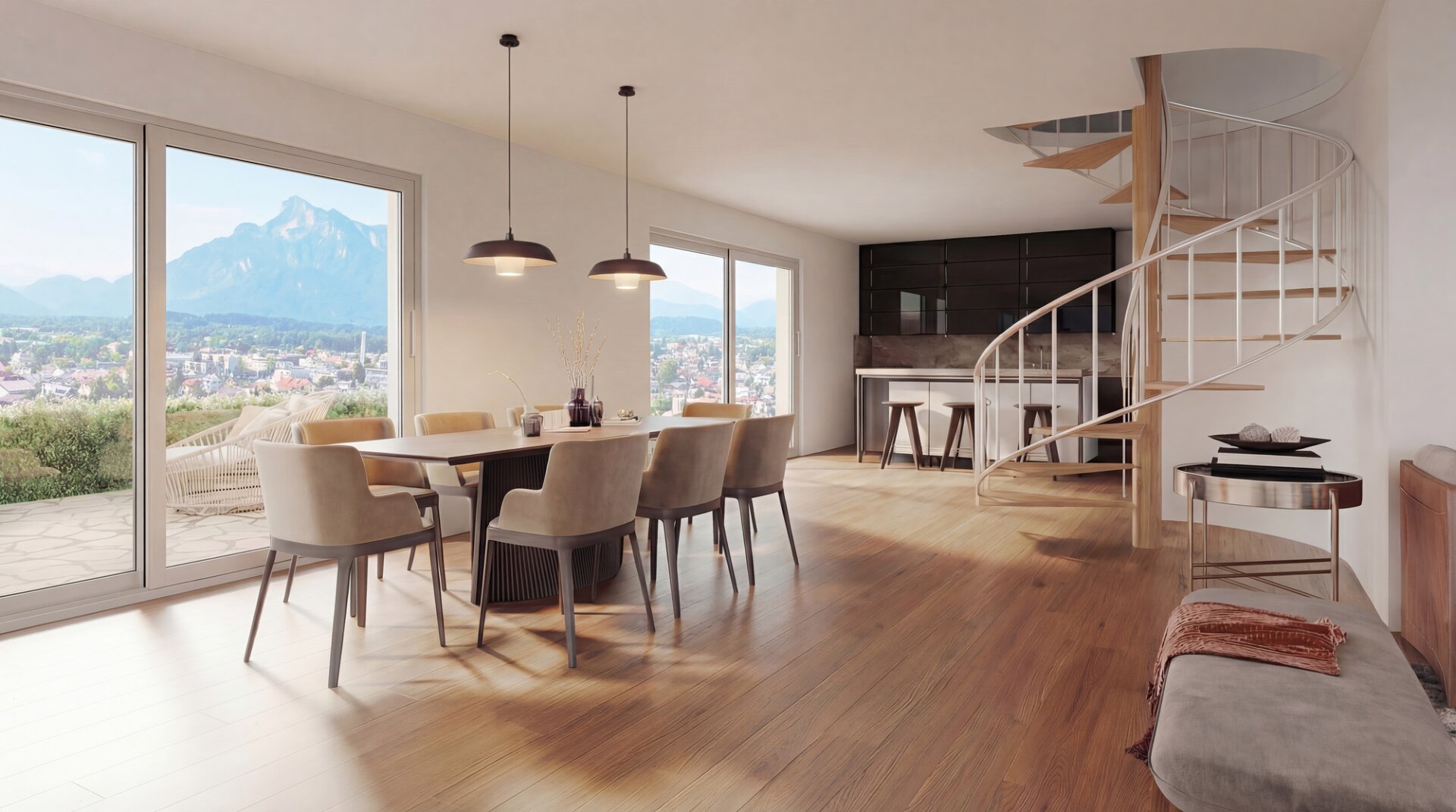 Luxus-Penthouse an der Salzach